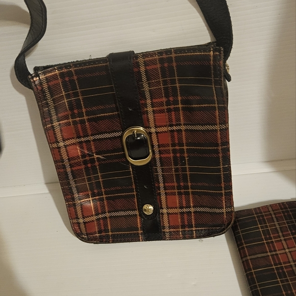 PATRICIA NASH VENEZIA CROSSBODY TARTAN PLAID LEATHER &  Wallet - Picture 3 of 12
